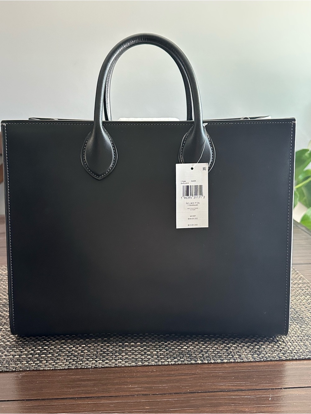 Coach Black Ace 35 Tote - Picture 3 of 16